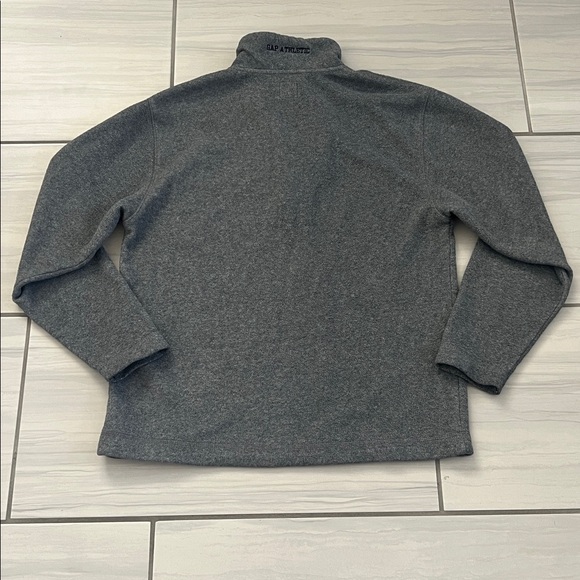 GAP Men’s Athletic 1/4 Zip Gray Long Sleeve Sweater Jacket Fleece - Size XS - Picture 2 of 8